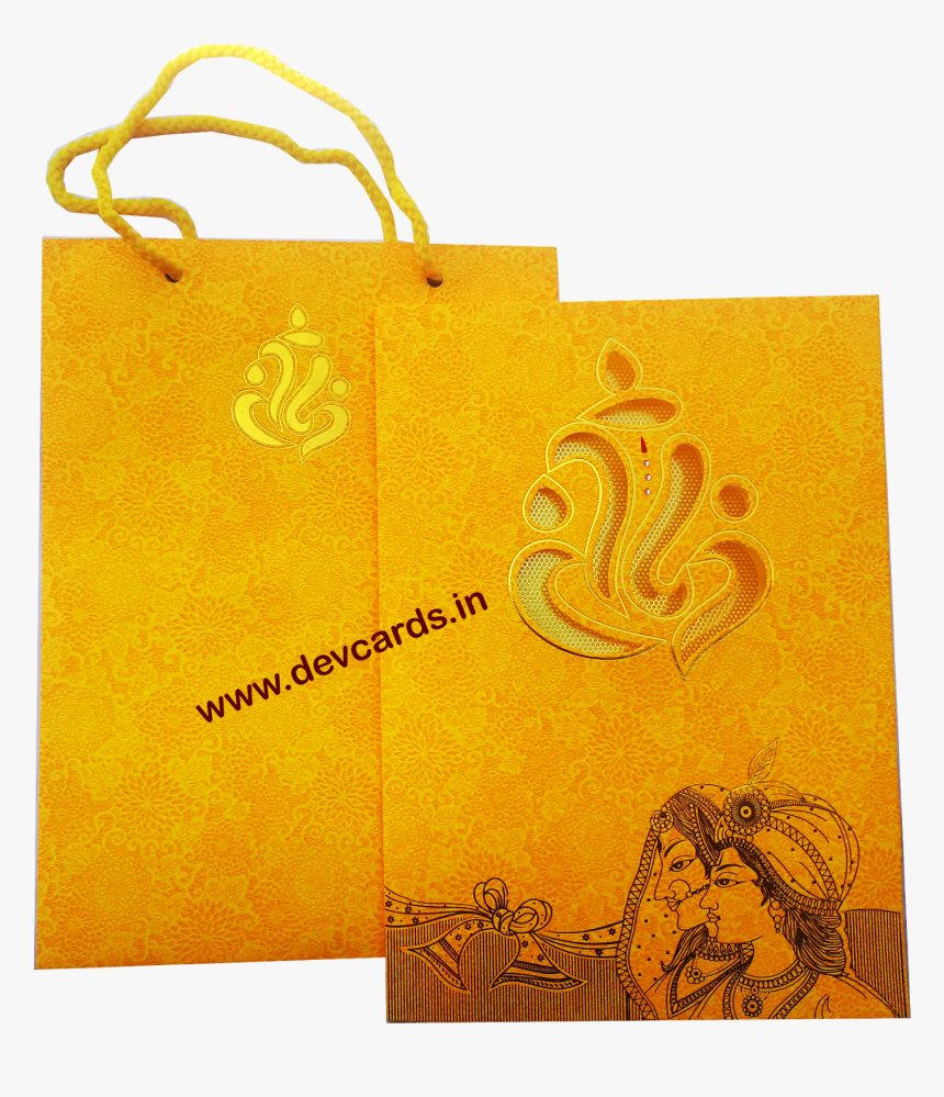 Carry Bag Wedding Card Png, Transparent Png