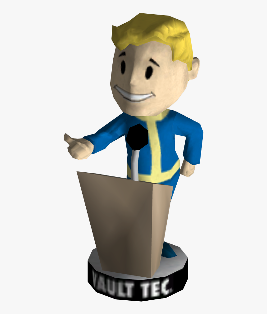 Nukapedia The Vault - Vault Boy Bobblehead Luck, HD Png Download