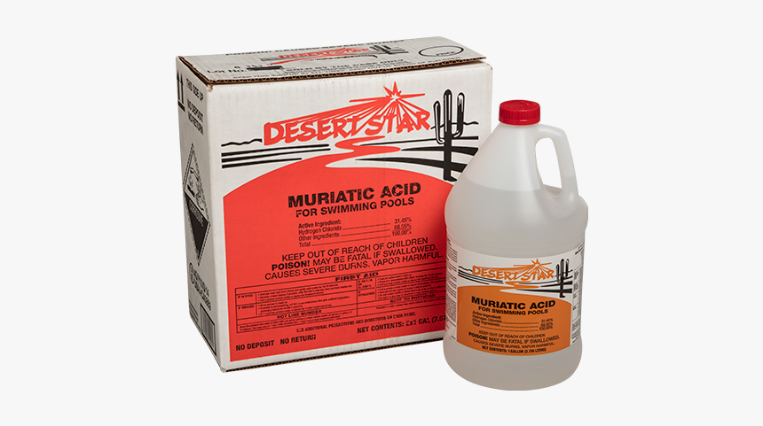 Hasa Desert Star Muriatic Acid 2x1gal Box Bottle - Plastic Bottle, HD Png Download
