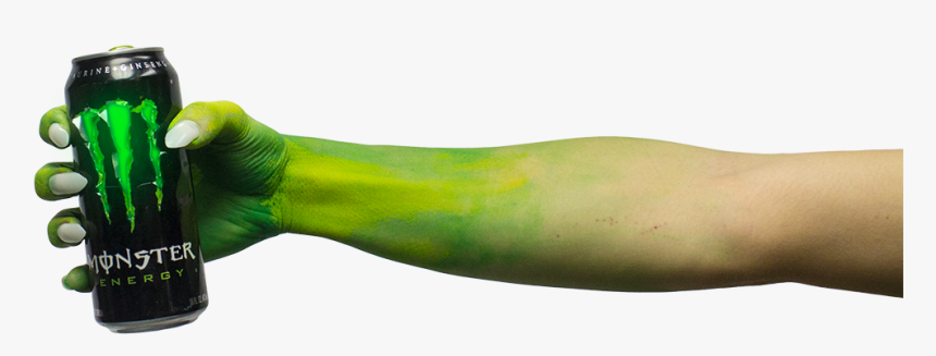 Image Of Monster Arm Holding A Can Of Monster Energy - Zucchini, HD Png Download