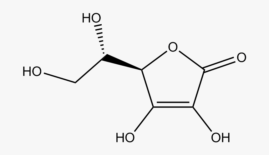 Ascorbic Acid Skeletal Structure, HD Png Download