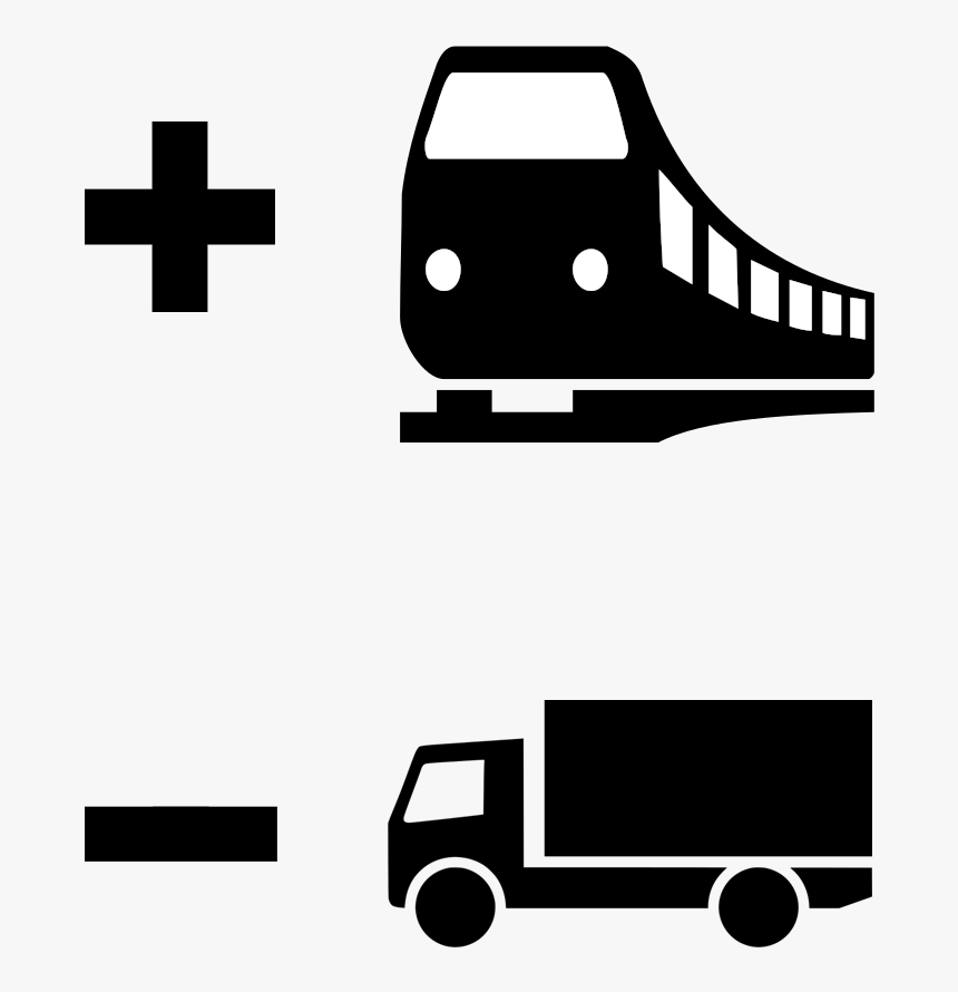 Shipping Goods By Train And Not By Lorries - Señales De Transito En Forma De Circulo, HD Png Download