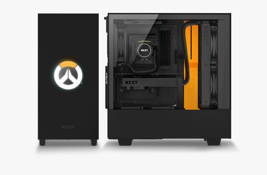 Large 528f5badf38dfb41 - Nzxt H500 Overwatch Build, HD Png Download