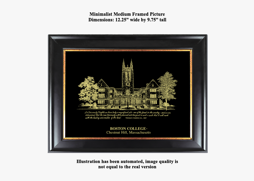 Eglomise Designs Boston College Minimalist Picture - University, HD Png Download