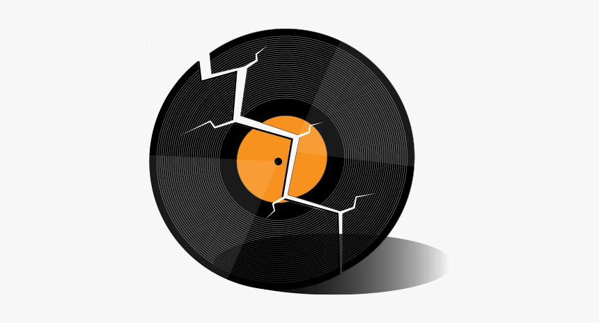 Broken Record Png - Broken Vinyl Record Png, Transparent Png