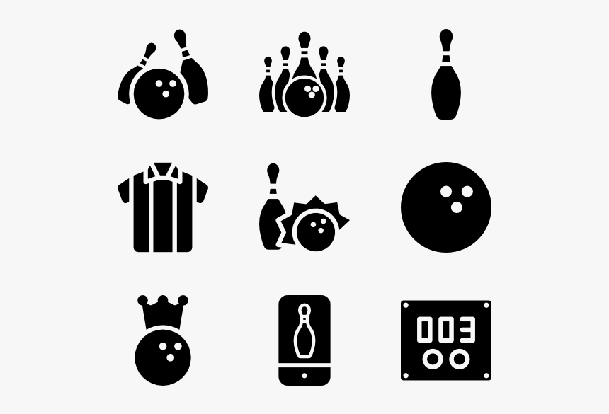 Pins Vector Icon - Bowling Icons, HD Png Download