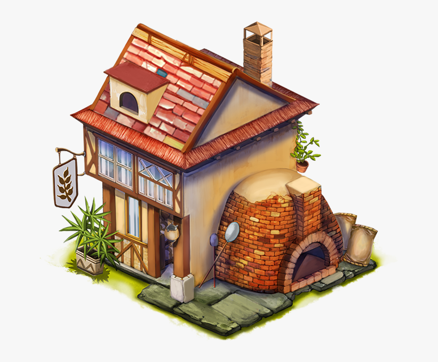 Fr Bakery L2 - Bakery House Cartoon, HD Png Download