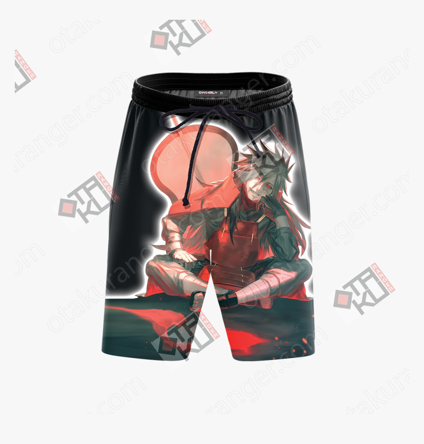 Naruto Uchiha Madara 3d Beach Shorts - Naruto Madara Sit, HD Png Download