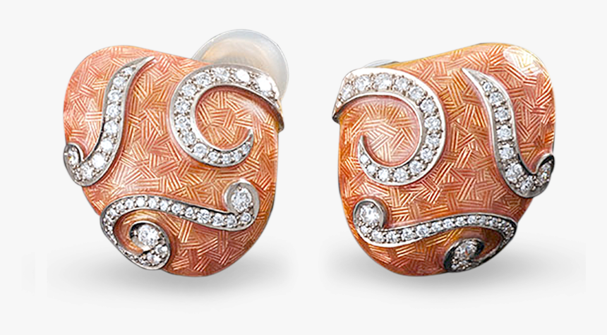 Elizabeth Gage Gold, Enamel And Diamond Earrings - Earrings, HD Png Download