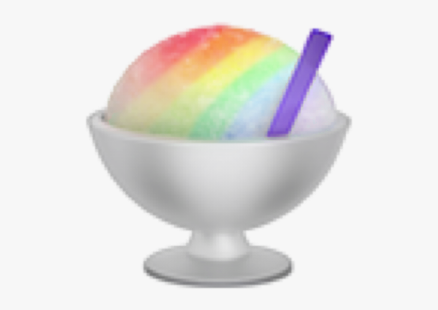 Shaved Rainbow Ice Cream Emoji🍧🌈 - Ice Cream, HD Png Download