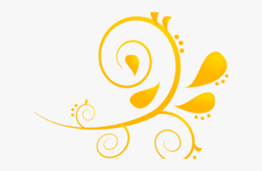 Gold Swirl Cliparts - Free Paisley Clip Art, HD Png Download