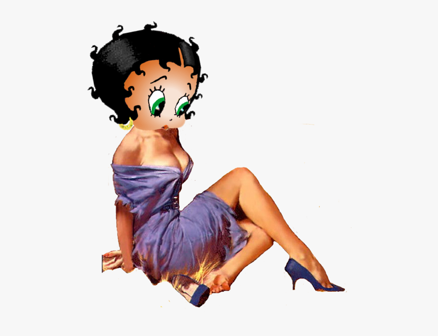Betty Boop Sitting On Chair, HD Png Download
