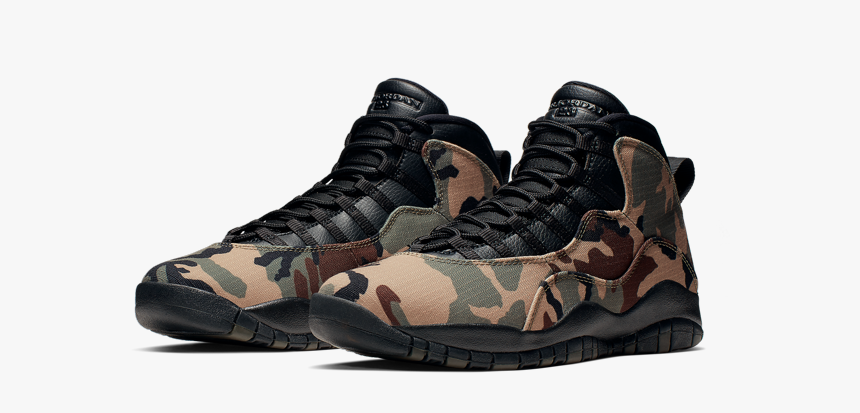 Nike Air Jordan 10 Camo, HD Png Download