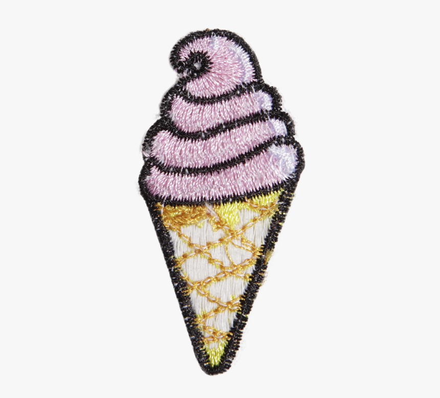 Cartoon Custom Ice Cream Pattern Embroidery Patch - Ice Cream Cone, HD Png Download