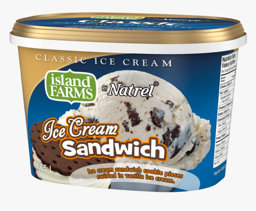 Transparent Vanilla Bean Clipart - Ice Cream With Ice Cream Sandwich Pieces, HD Png Download