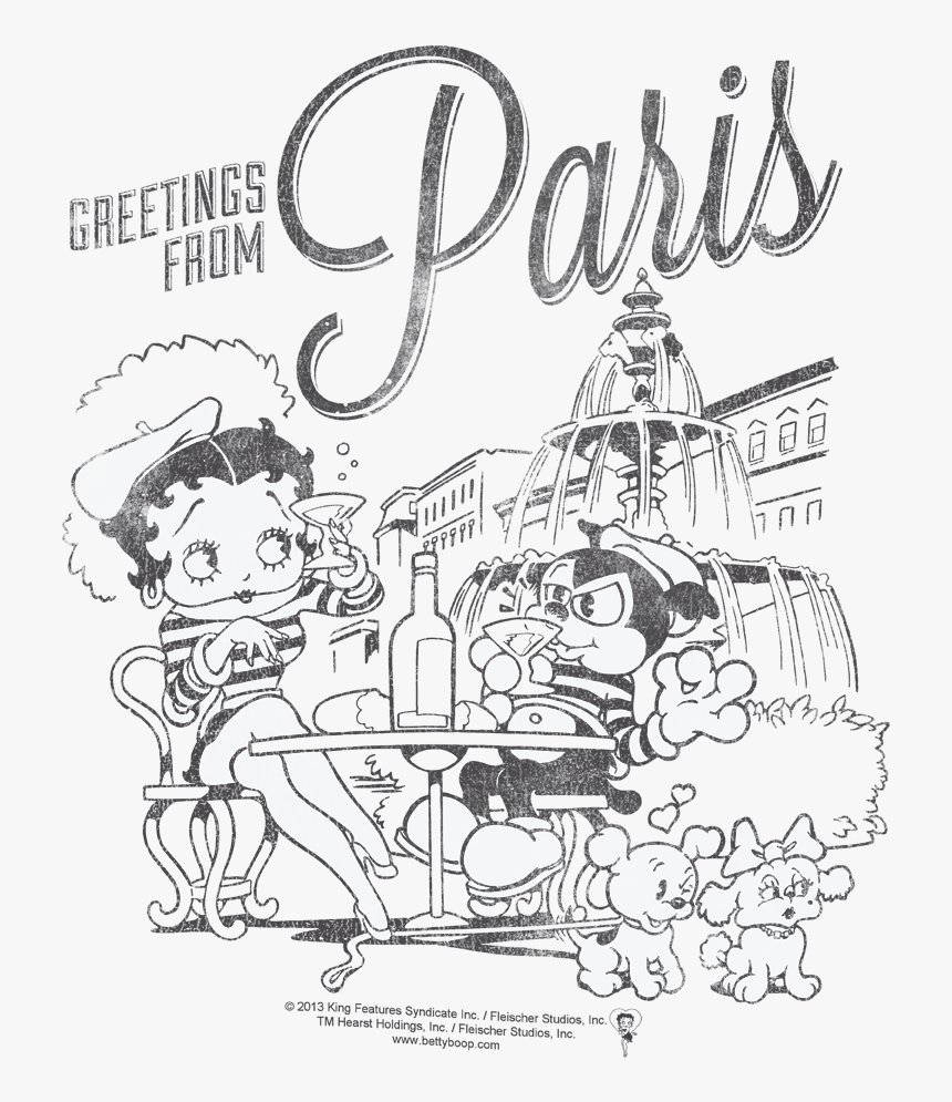 Royal Drawing Kid - Betty Boop In Paris, HD Png Download