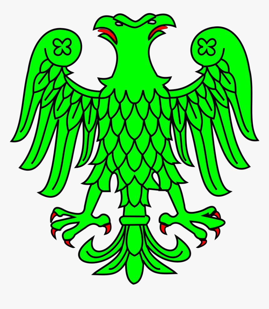 Aguila Bicefala Sinople, Linguada Y Lampasada De Gules - Hanedan Simgeleri, HD Png Download