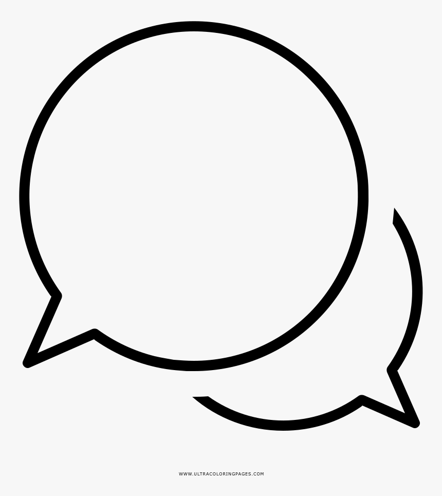 Burbujas De Chat Página Para Colorear - Circle, HD Png Download
