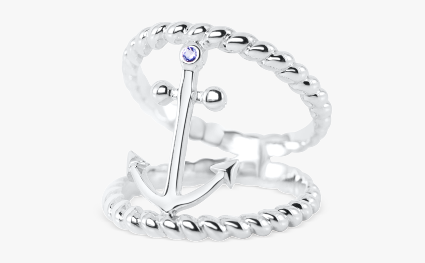 Anchor Double Rope Ring - Body Jewelry, HD Png Download