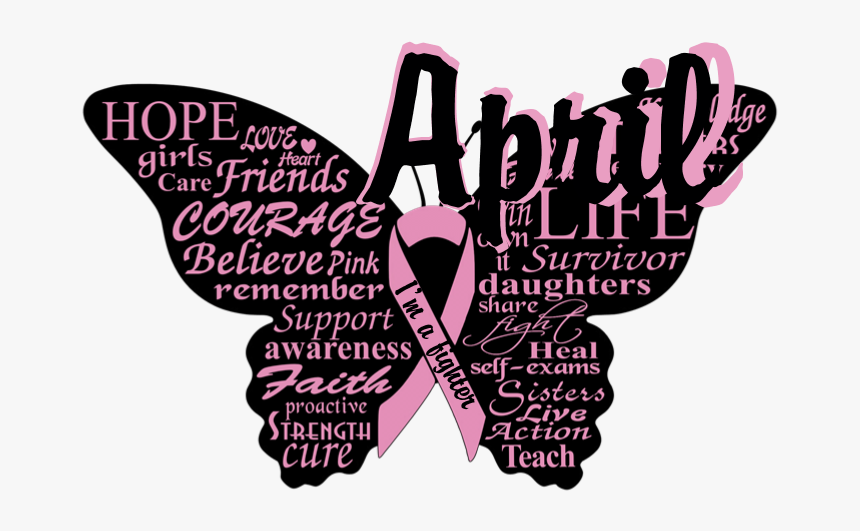 Breast Cancer Courage Personalize Butterfly Poster - Illustration, HD Png Download