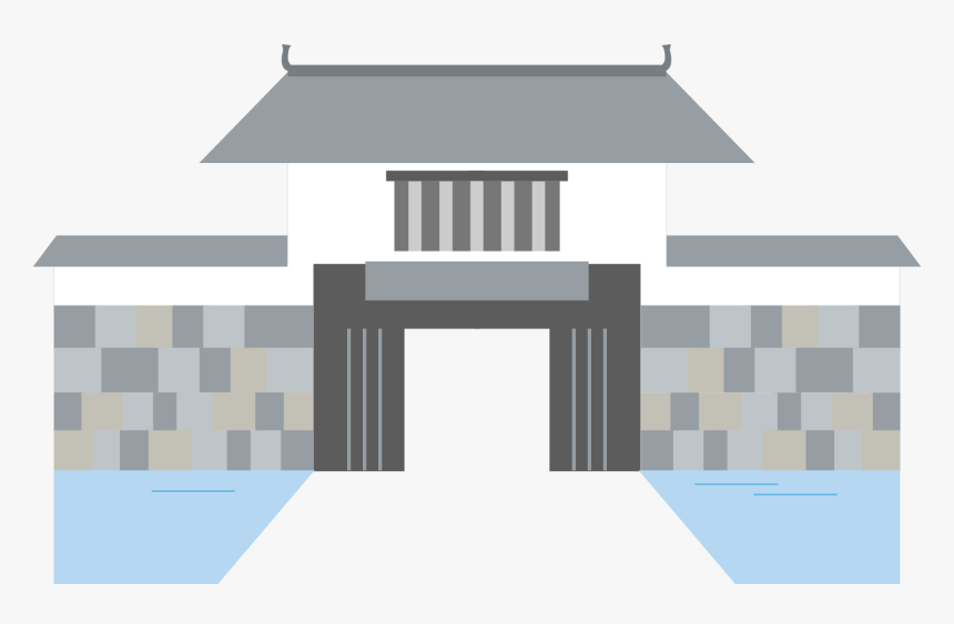 Castle Tower Vector - Vector Building Flat Design Gray Png Transparent, Png Download