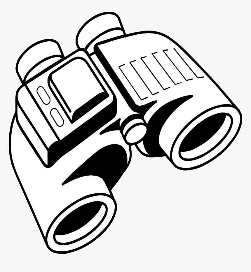 Binoculars Clipart Black And White, HD Png Download