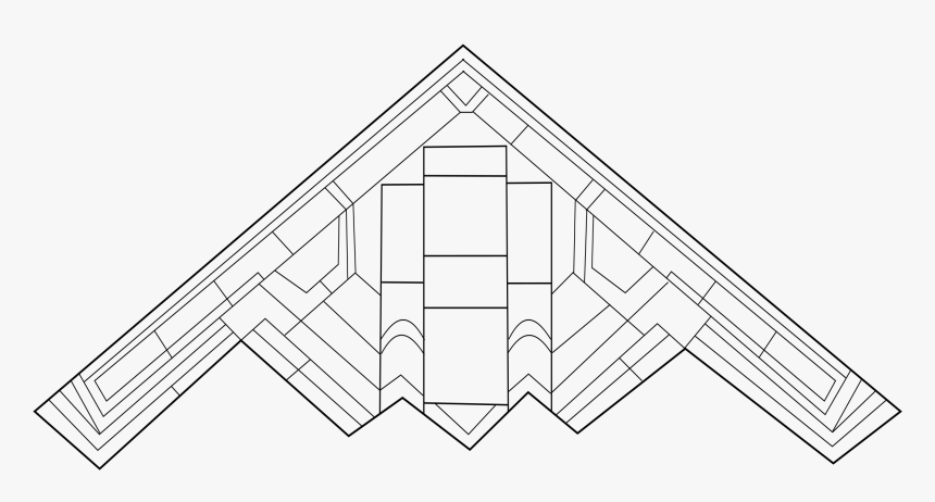 B2 Spy Plane Clip Arts - B 2 Top View, HD Png Download