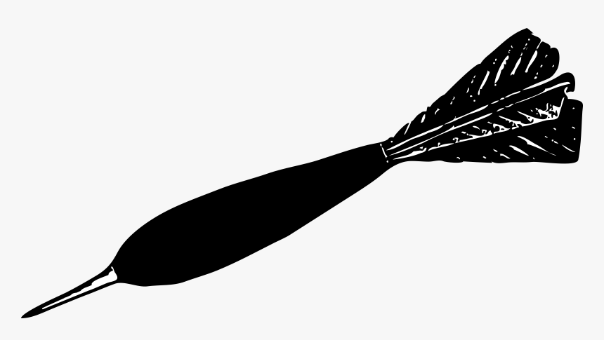 Dart Drawing Black And White - Dart Black And White, HD Png Download