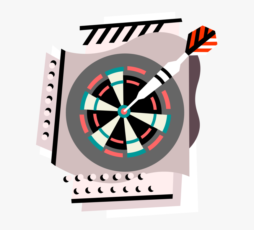 Dartboard Vector - Illustration, HD Png Download