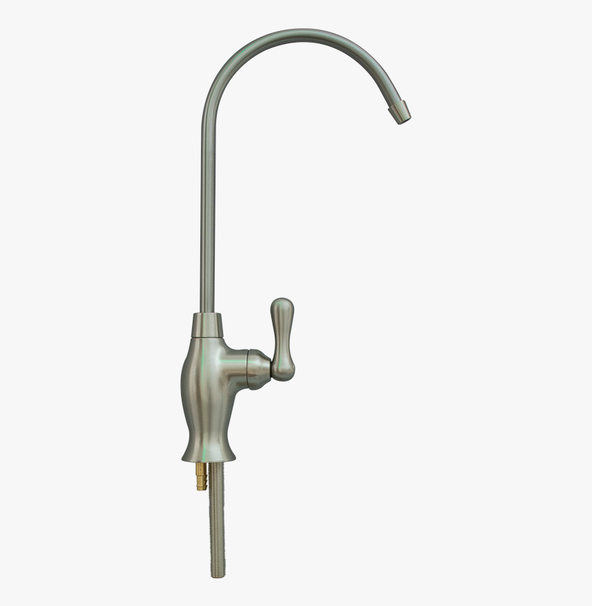 Curved Faucet Brushed Nickel ¼ - Tap, HD Png Download