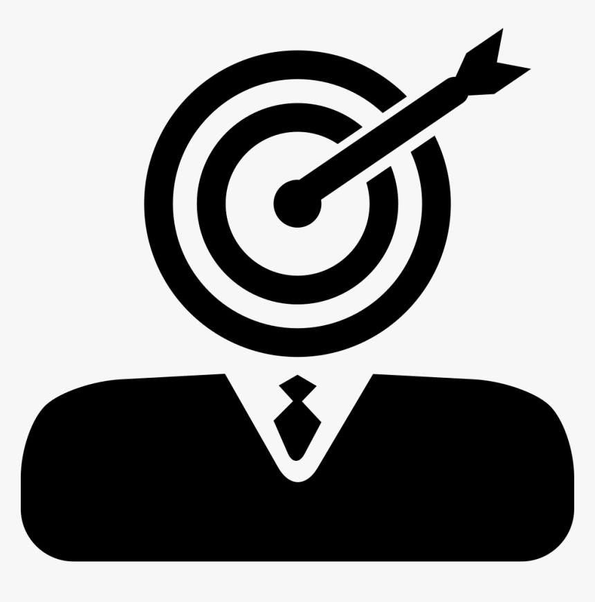 Businessman With Dart Board And Dart Head - Head Of Marketing Png, Transparent Png