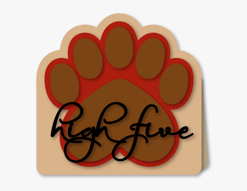Bear Paw High Five Card - Circle, HD Png Download