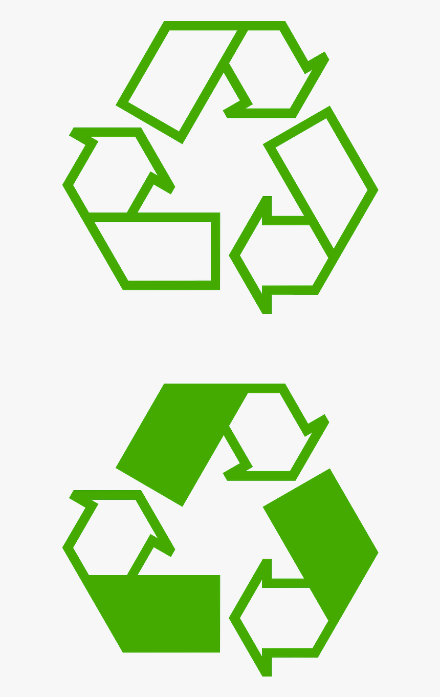 Recycle Symbol On Cardboard, HD Png Download