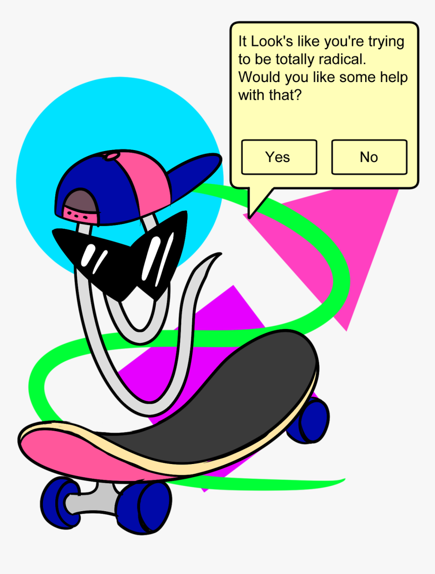 Fuck You, I Drew Hip 90′s Clippy, HD Png Download