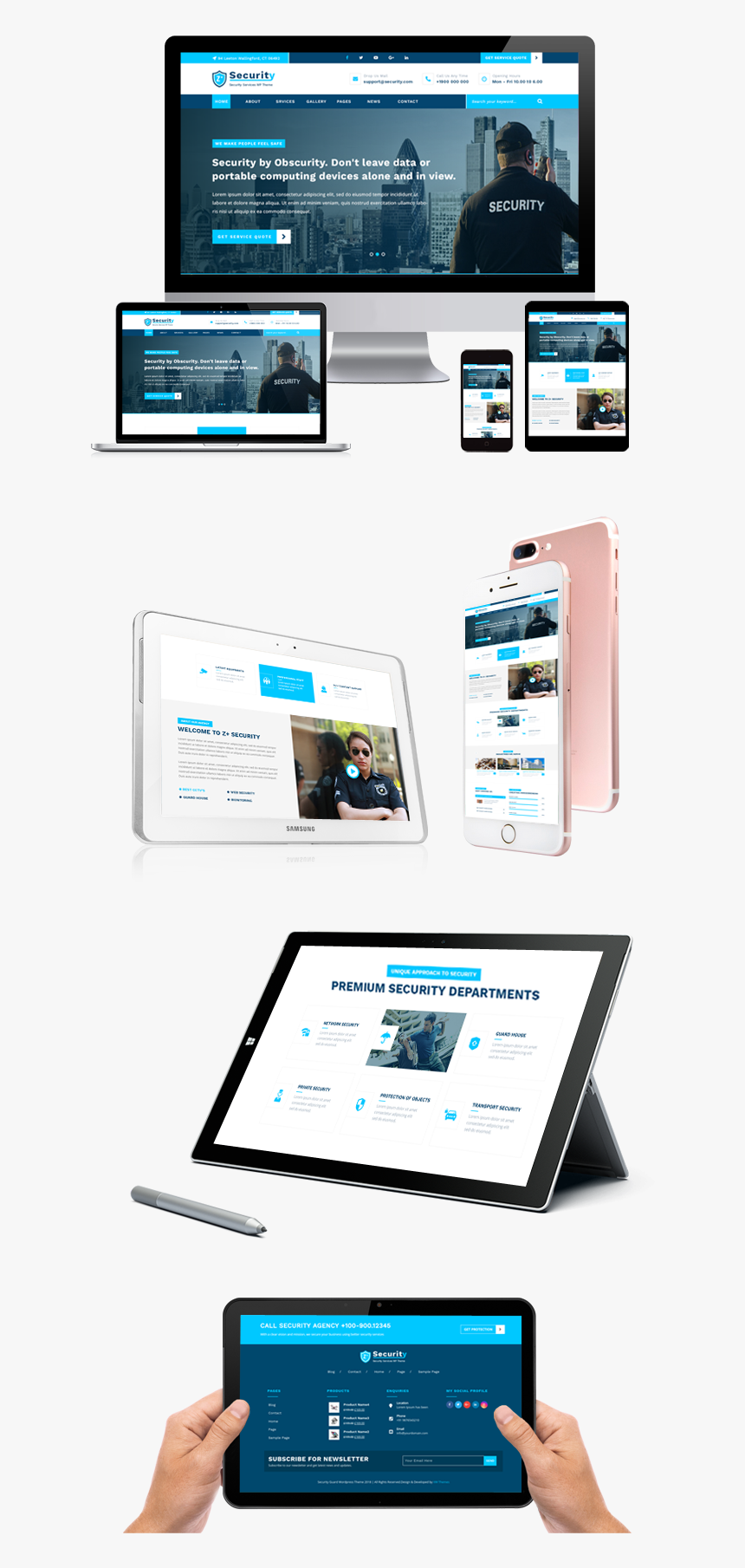 Security Guard Wordpress Theme Responsive - Wordpress, HD Png Download