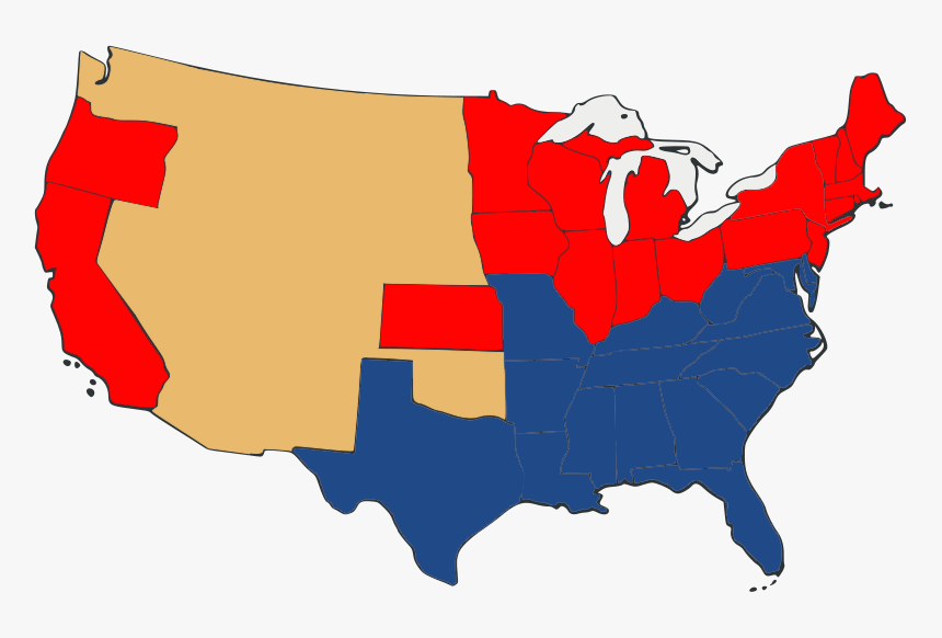 Slave And Free States Before The American Civil War-unbiased - China National Day 2019, HD Png Download