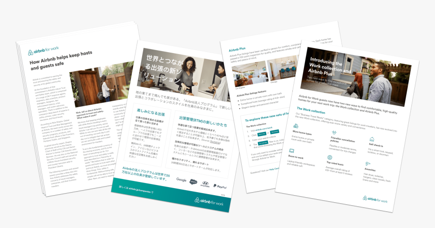 Airbnb For Work Marketing Collateral Library - Airbnb Flyer, HD Png Download