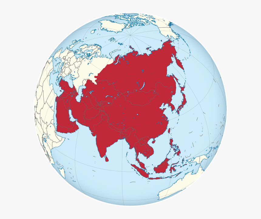 Asia On The Globe - Asia On Globe, HD Png Download