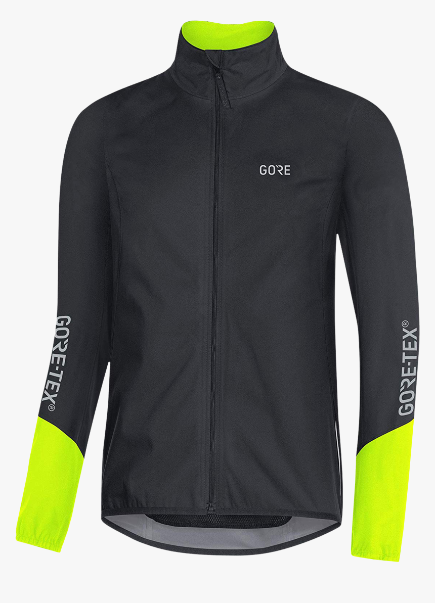 Gore Wear C5 Gt Active Jacket - C5 Gore Tex Active Jacket Dam Black Neon Yellow, HD Png Download