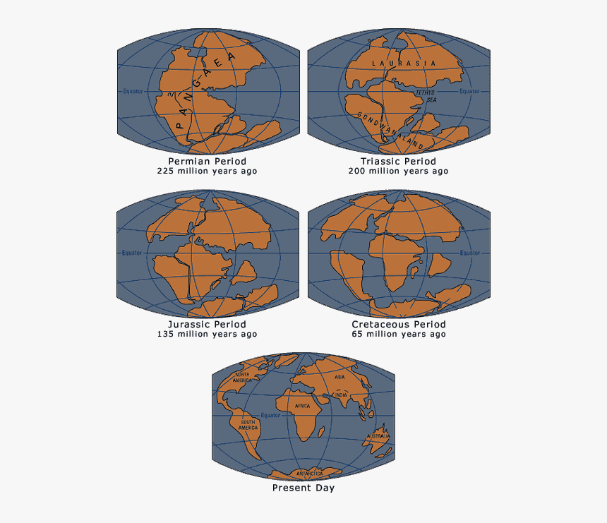 Breakup Of Pangea, HD Png Download