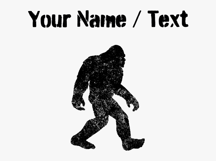 Custom Distressed Bigfoot Silhouette Baby Blanket - Bigfoot Decal, HD Png Download