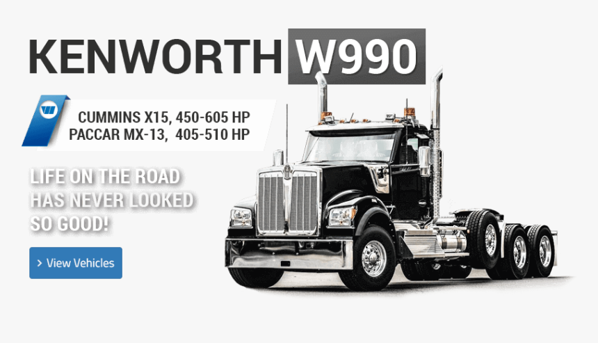 Kenworth W990 - Trailer Truck, HD Png Download