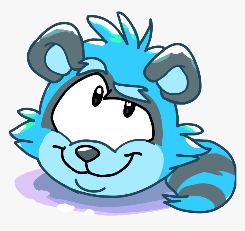 Transparent Raccoon Png - Club Penguin Blue Raccoon Puffle, Png Download
