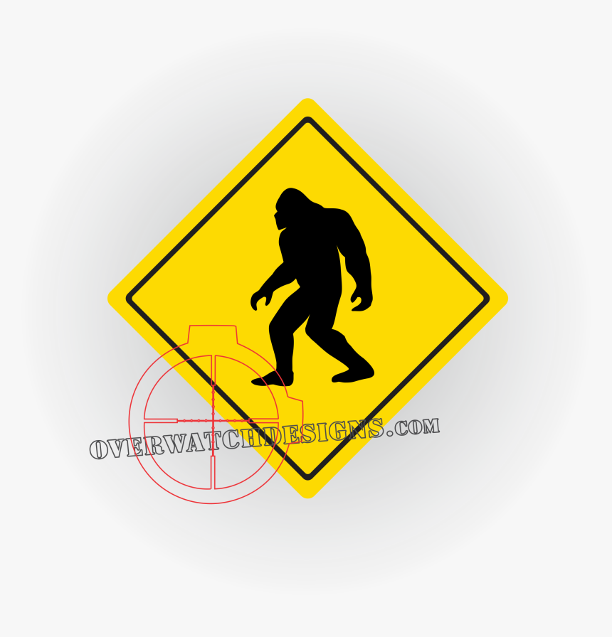 Sasquatch Crossing Street Sign Sticker - S Turn Road Sign, HD Png Download