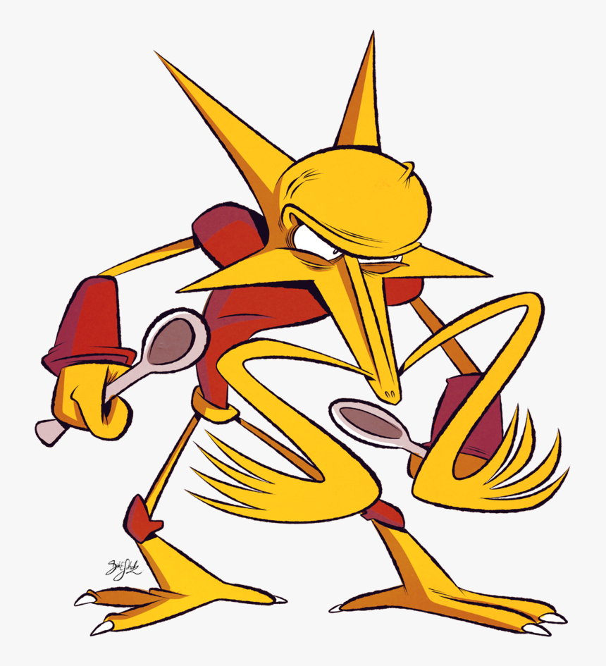 Alakazam By Themrock - Cartoon, HD Png Download