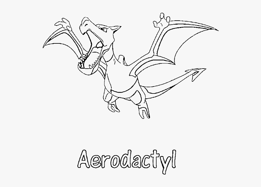 Aerodactyl Pokemon Coloring Page - Aerodactyl Pokemon Coloring Pages, HD Png Download