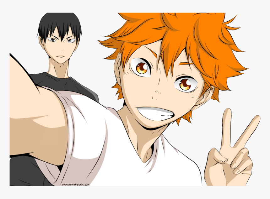 Transparent Png Peace Sign - Hinata Haikyuu Png, Png Download