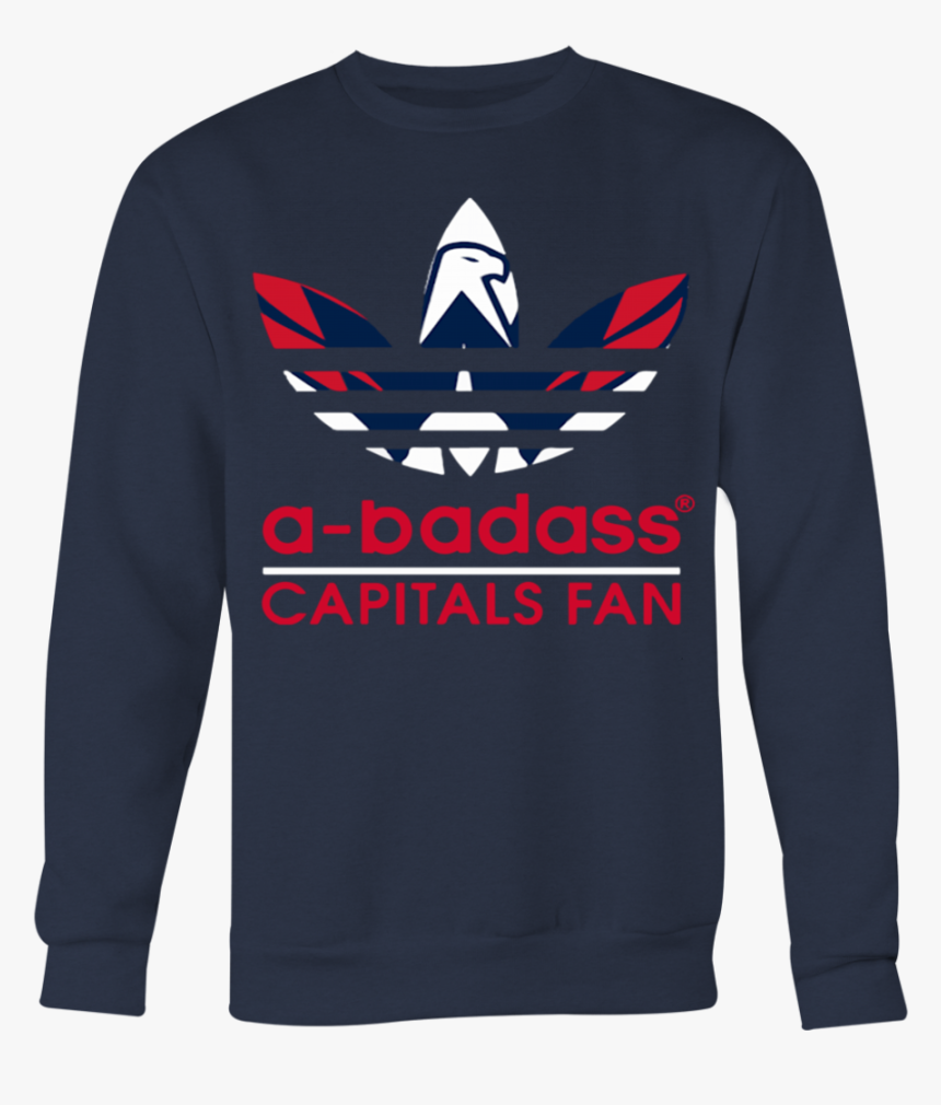 A Badass Washington Capitals Fan And Adidas Logo T - Long-sleeved T-shirt, HD Png Download
