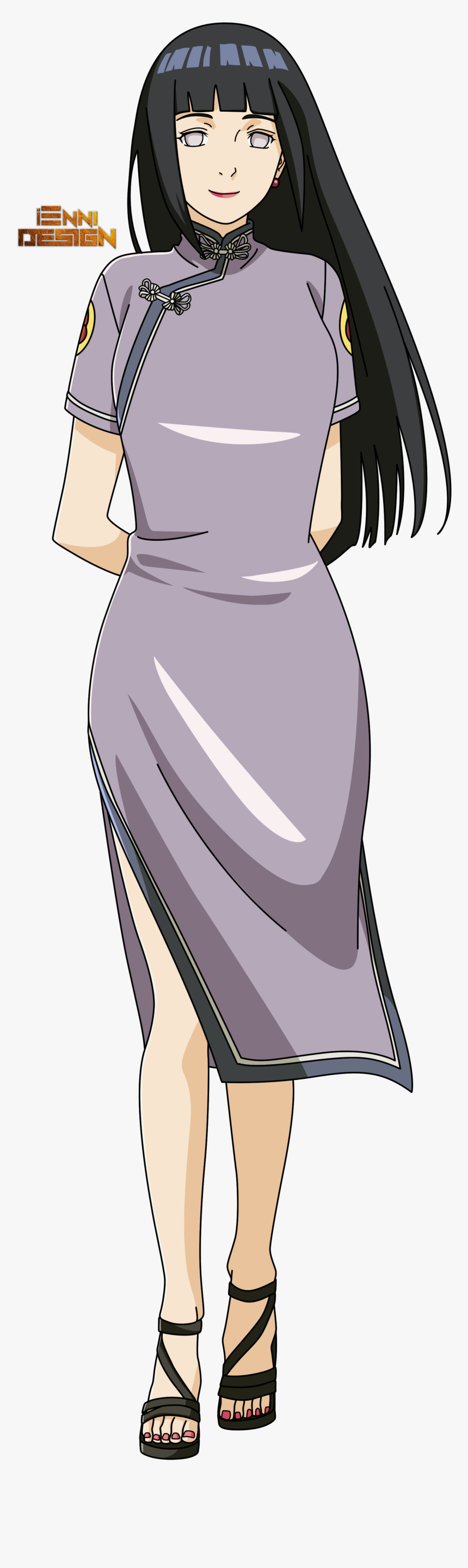 Cartoon,black Hair,anime,long Hair,fashion Cut,sketch,fictional - Hinata Hyuga Png, Transparent Png