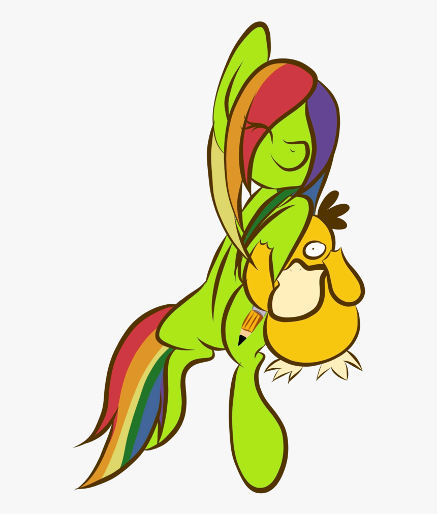 K-ouha, Crossover, Oc, Pokémon, Psyduck, Safe - Cartoon, HD Png Download